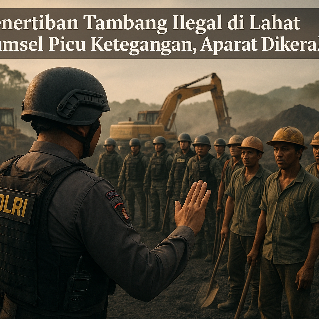 Penertiban Tambang Ilegal di Lahat Sumsel Picu Ketegangan, Aparat Dikerahkan