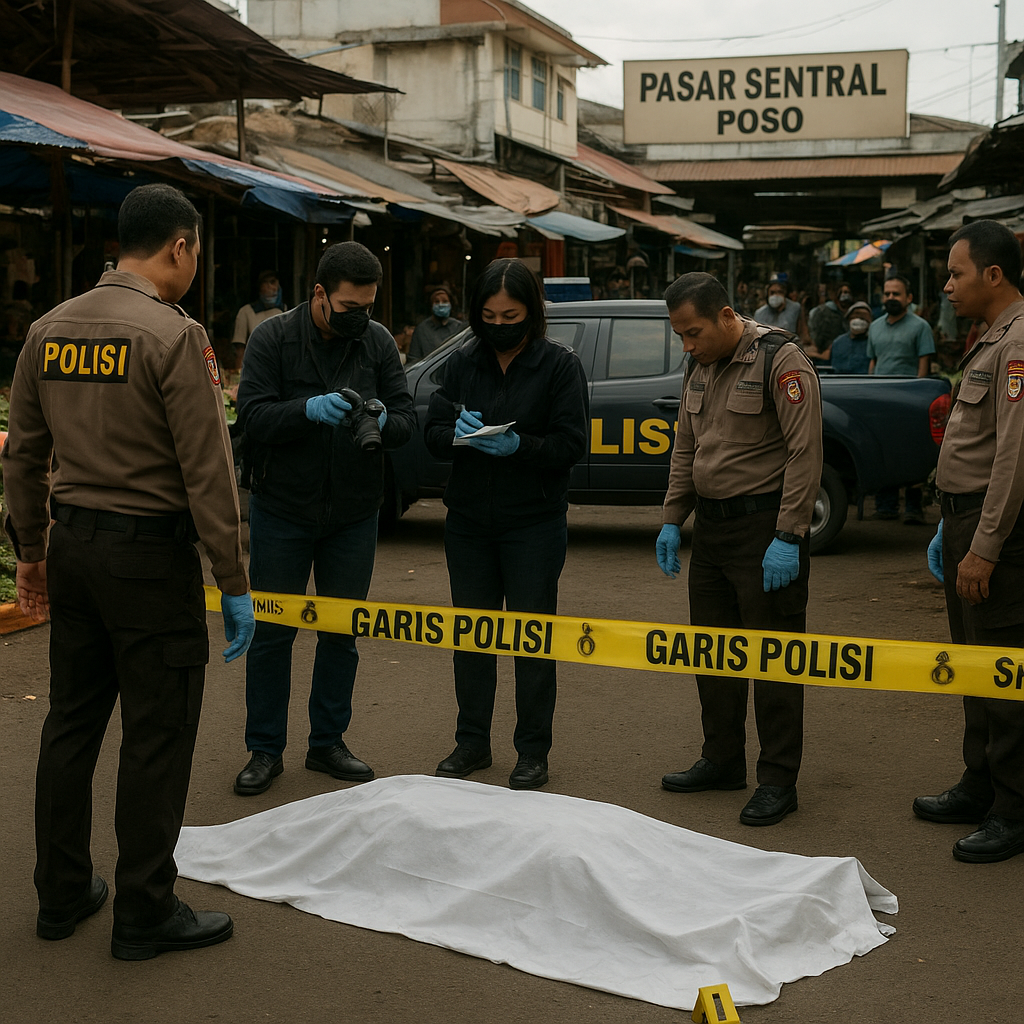 Penembakan di Pasar Sentral Poso, Satu Pedagang Tewas