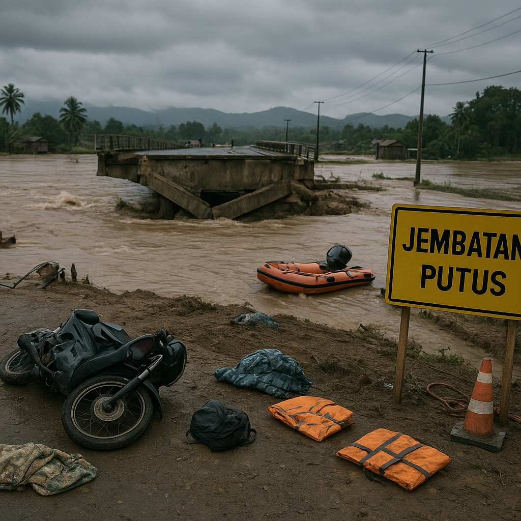 Update Banjir Bandang Nagan Raya: 1.765 Jiwa Mengungsi, Akses Jembatan Putus