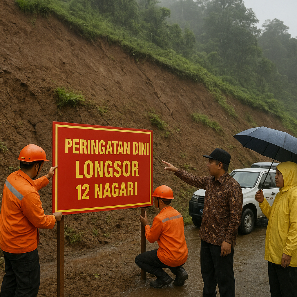 Rawan Longsor, Pemkab Agam Terbitkan Peringatan Dini untuk 12 Nagari