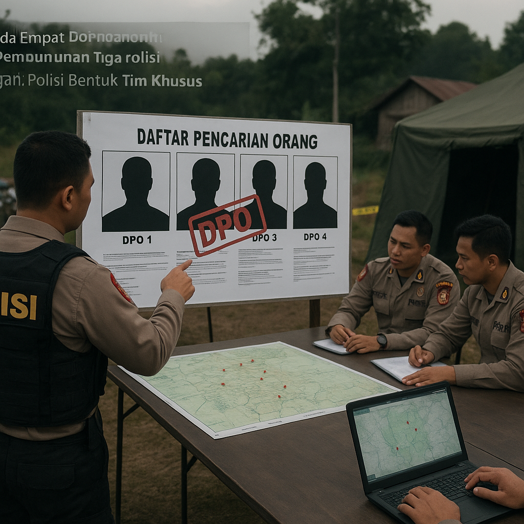 Masih Ada Empat DPO Kasus Pembunuhan Tiga Polisi di Katingan, Polisi Bentuk Tim Khusus