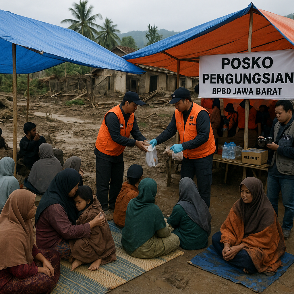 Ribuan Warga Masih Mengungsi Akibat Banjir Bandang di Pesisir Selatan Jawa Barat