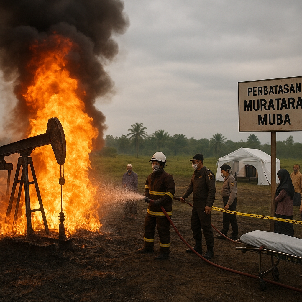 Sumur Minyak Terbakar di Perbatasan Muratara, 2 Warga Muba Tewas