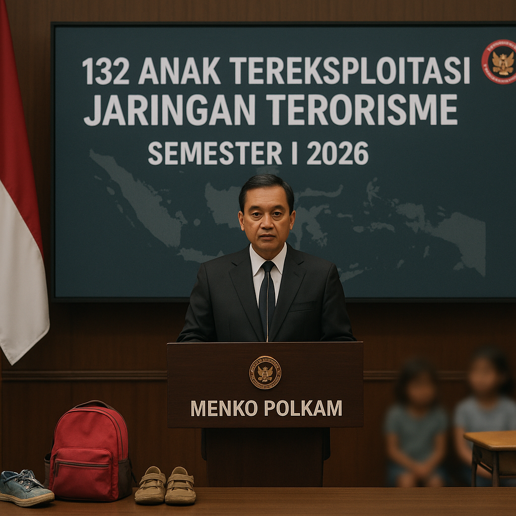 Menko Polkam Ungkap 132 Anak Tereksploitasi Jaringan Terorisme pada Semester I 2026