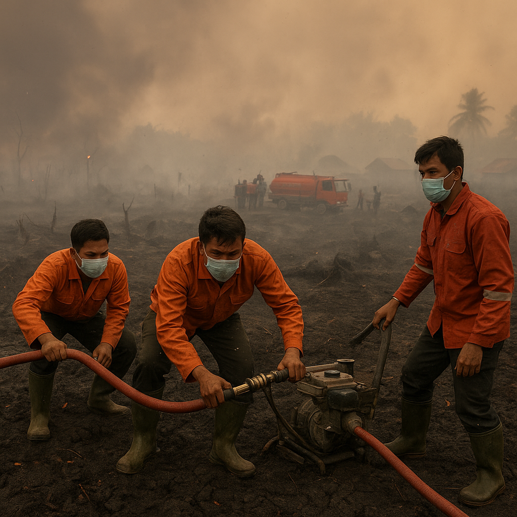 Kebakaran Hutan di Lahan Gambut Riau Masih Sulit Dipadamkan