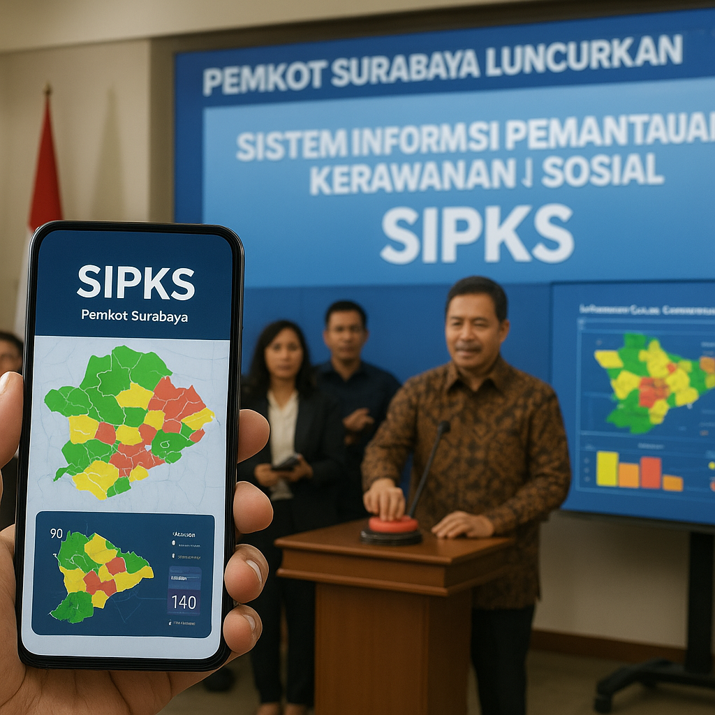 Pemkot Surabaya Luncurkan Sistem Pemantauan Kerawanan Sosial Berbasis Digital