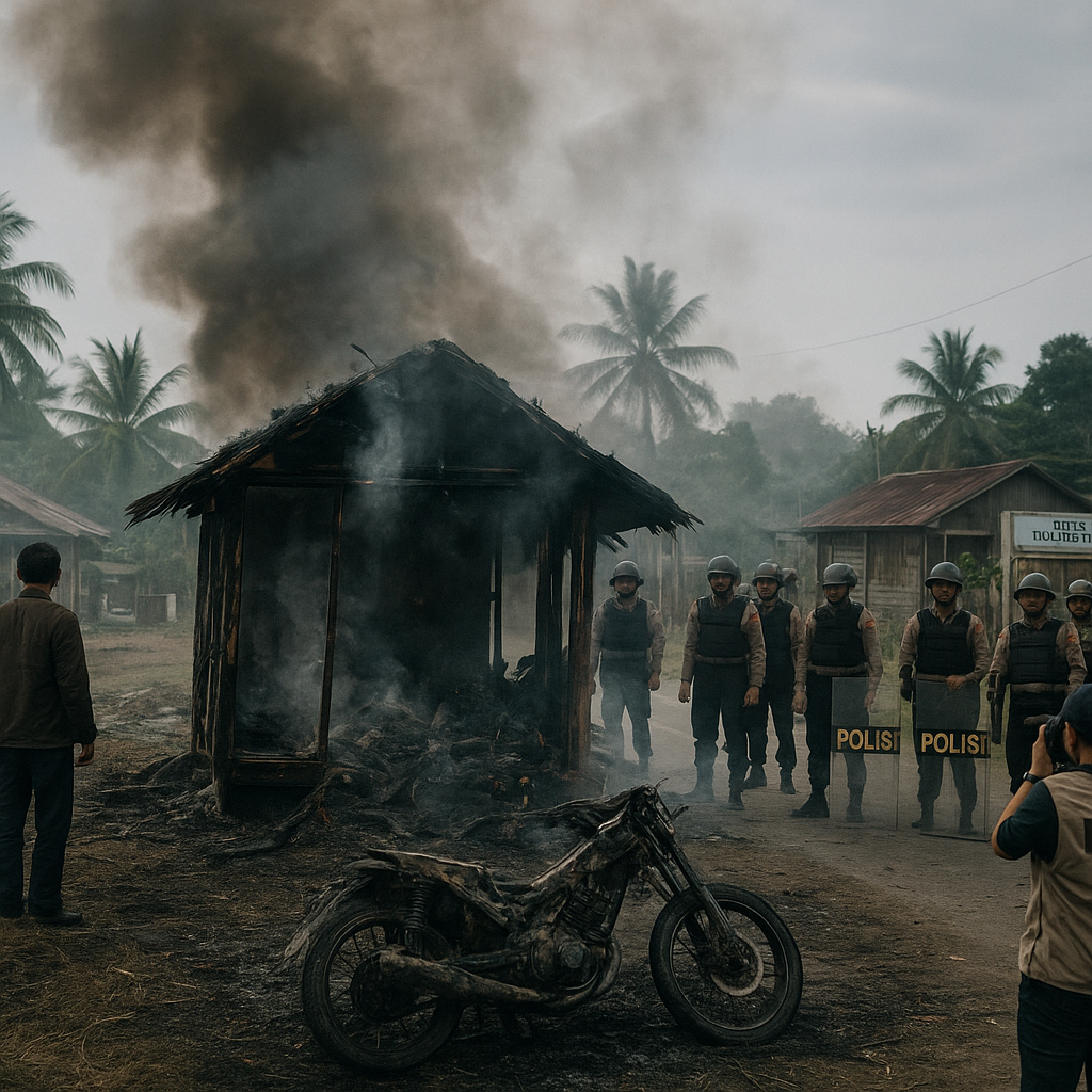 BREAKING NEWS: Bentrok Warga Mbehal dan Rareng di Manggarai Barat, Pondok hingga Kendaraan Dibakar