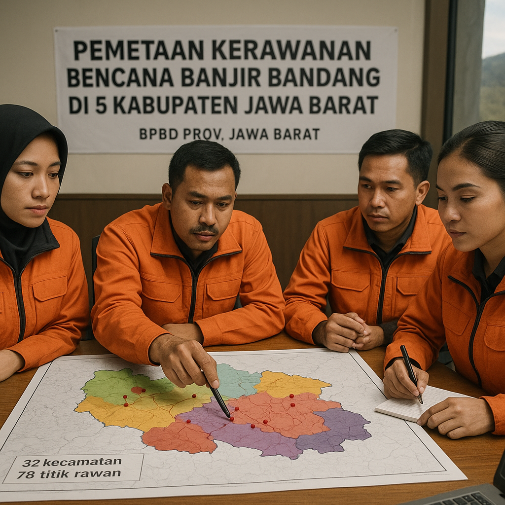 Pemetaan Kerawanan Bencana Banjir Bandang di 5 Kabupaten Jawa Barat