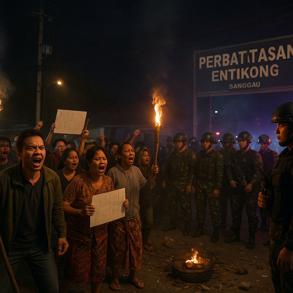 Gangguan Jaringan Listrik Picu Kerusuhan Warga di Perbatasan Entikong