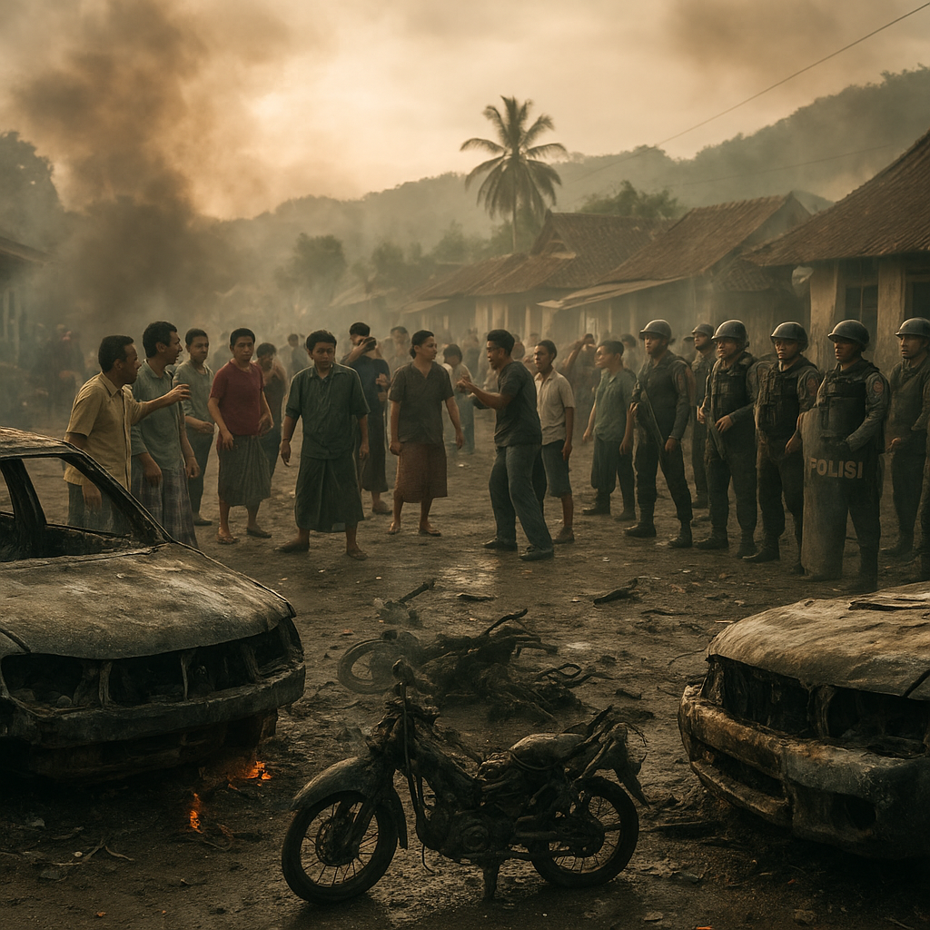 Bentrok Dua Kampung di Manggarai Barat Akibat Sengketa Lahan, Dua Mobil dan Tiga Motor Dibakar