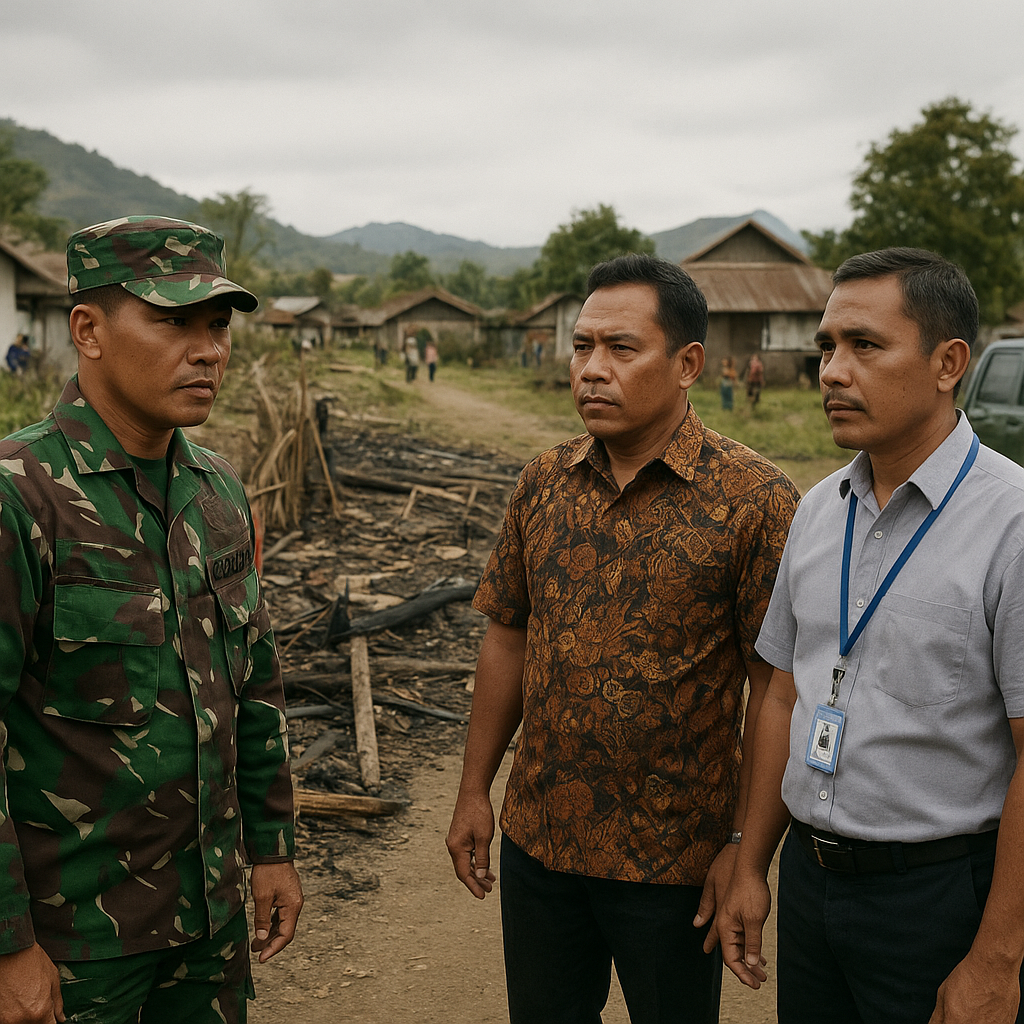 Babinsa dan Pemdes Pantau Lokasi Konflik Ulayat di Manggarai Barat