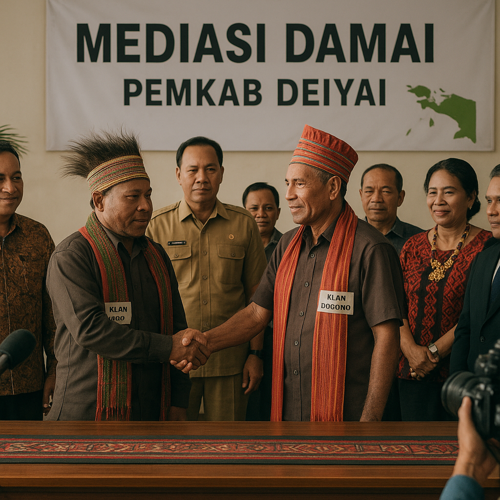 Pemkab Deiyai Gelar Mediasi Damai Antara Dua Klan Besar Penyebab Konflik Horisontal
