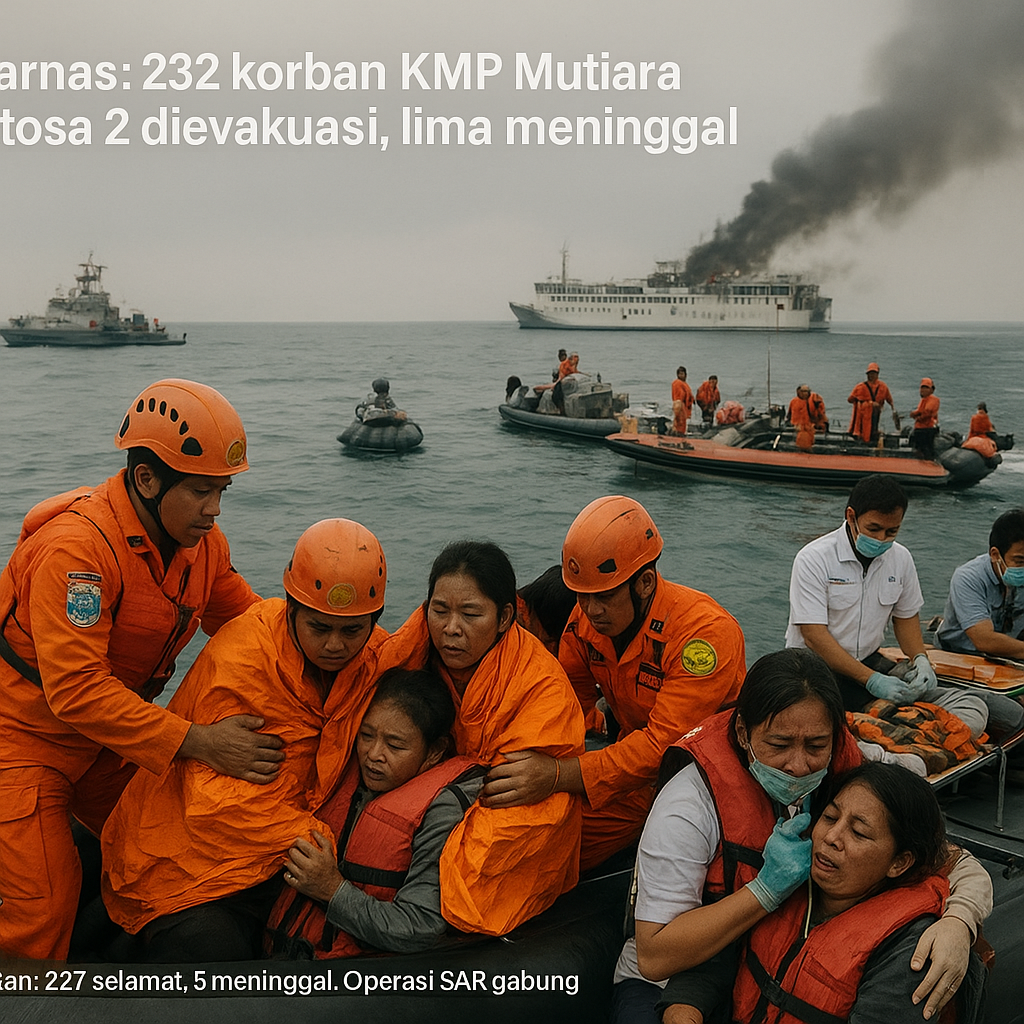 Basarnas: 232 korban KMP Mutiara Santosa 2 dievakuasi lima meninggal