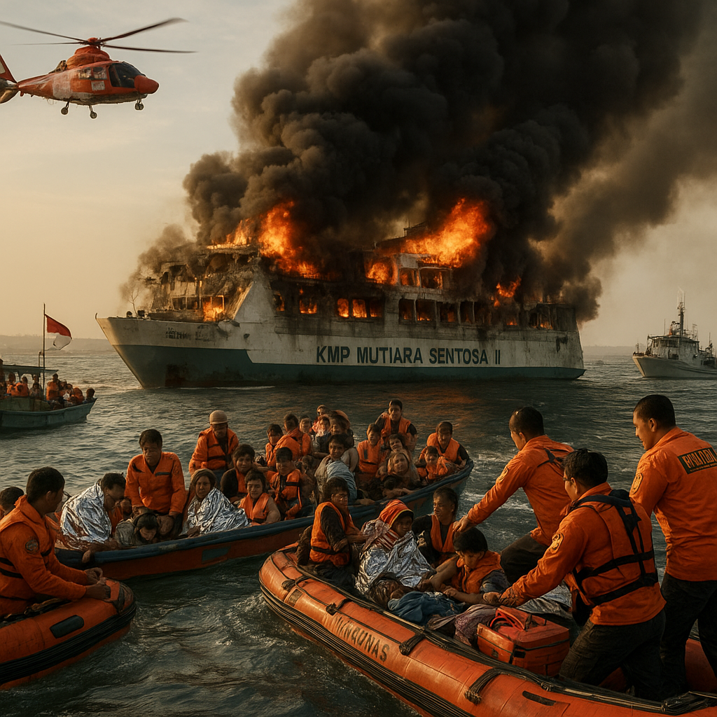 Kapal Mutiara Sentosa 2 Terbakar, Kepala Kantor SAR Surabaya: 225 Orang Selamat