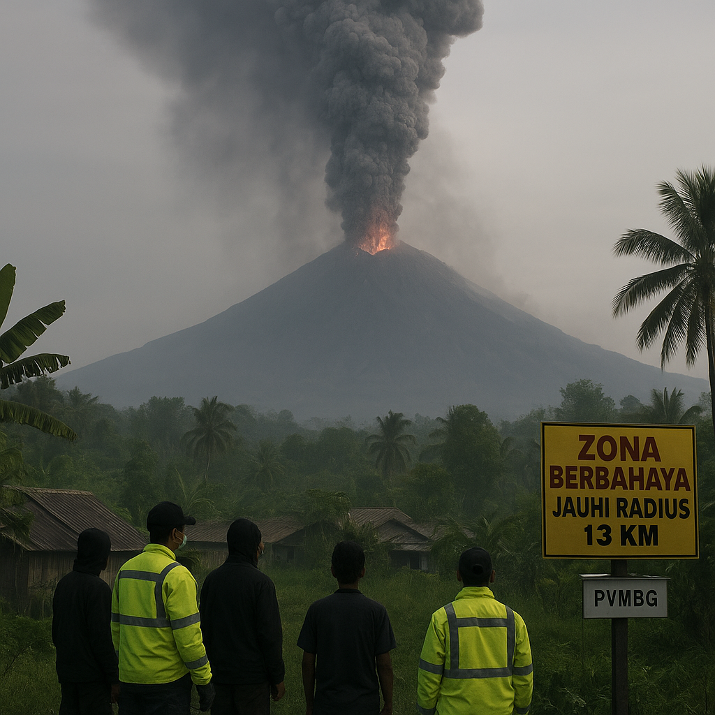 Gunung Semeru Erupsi Lima Kali Pagi Ini, Warga Diminta Jauhi Radius 13 Kilometer