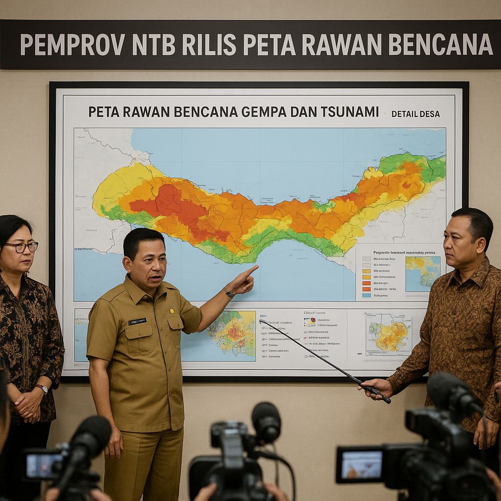 Pemprov NTB Rilis Peta Rawan Bencana Gempa dan Tsunami Berbasis Detail Desa