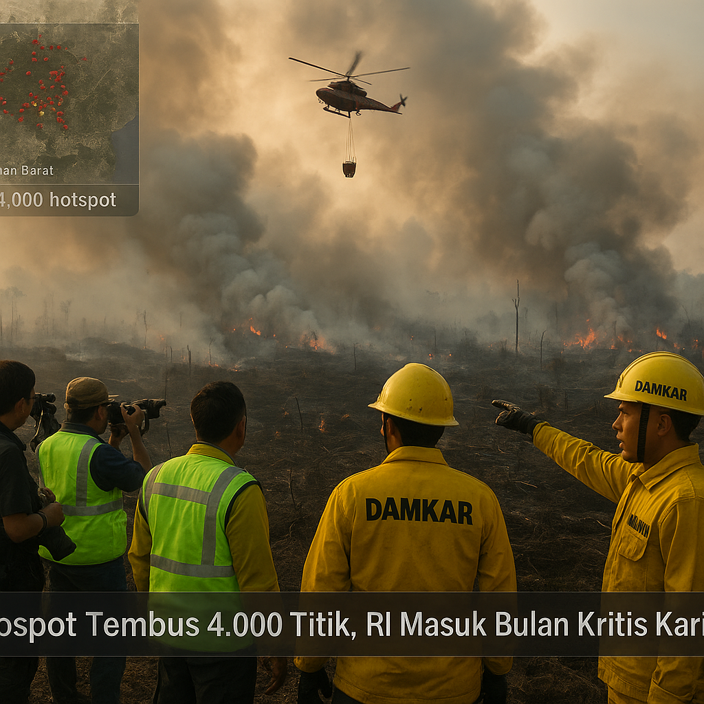 Hotspot Tembus 4.000 Titik, RI Masuk Bulan Kritis Kebakaran Hutan hingga TPA