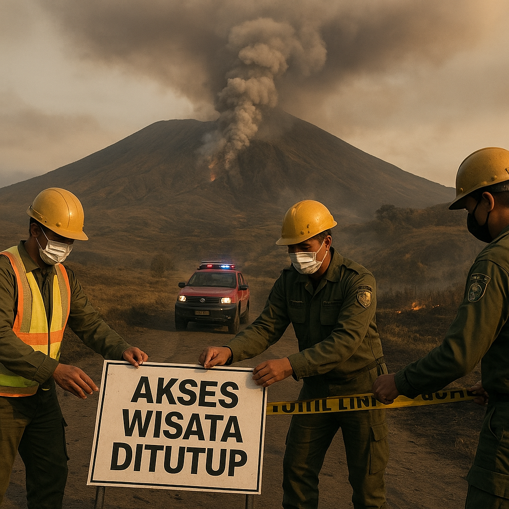 Kebakaran di Gunung Bromo Belum Padam, Akses Wisata Ditutup