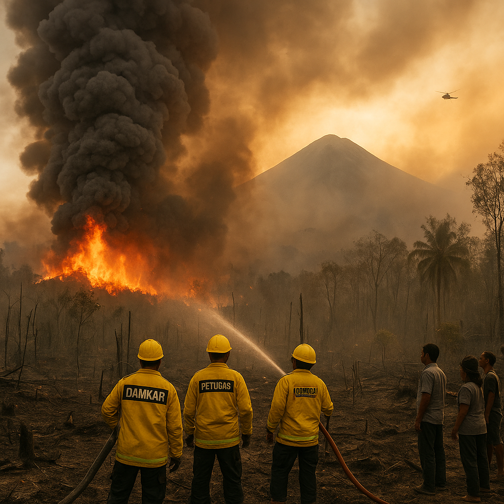 Api di Gunung Soputan Kian Membesar, 300 Hektare Hutan Lindung Hangus