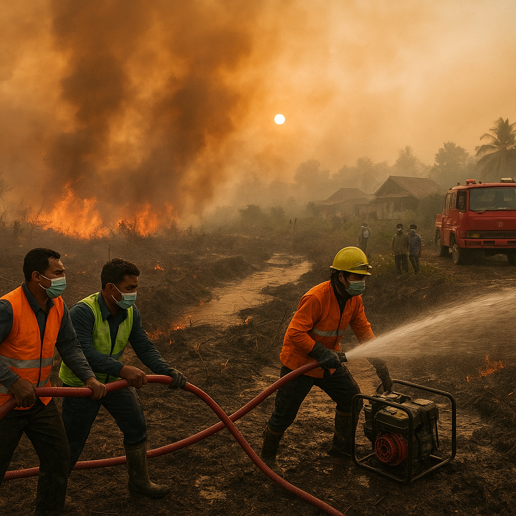 Kebakaran Hutan dan Lahan Karhutla Meluas di Riau, Tiga Kabupaten Terdampak Asap