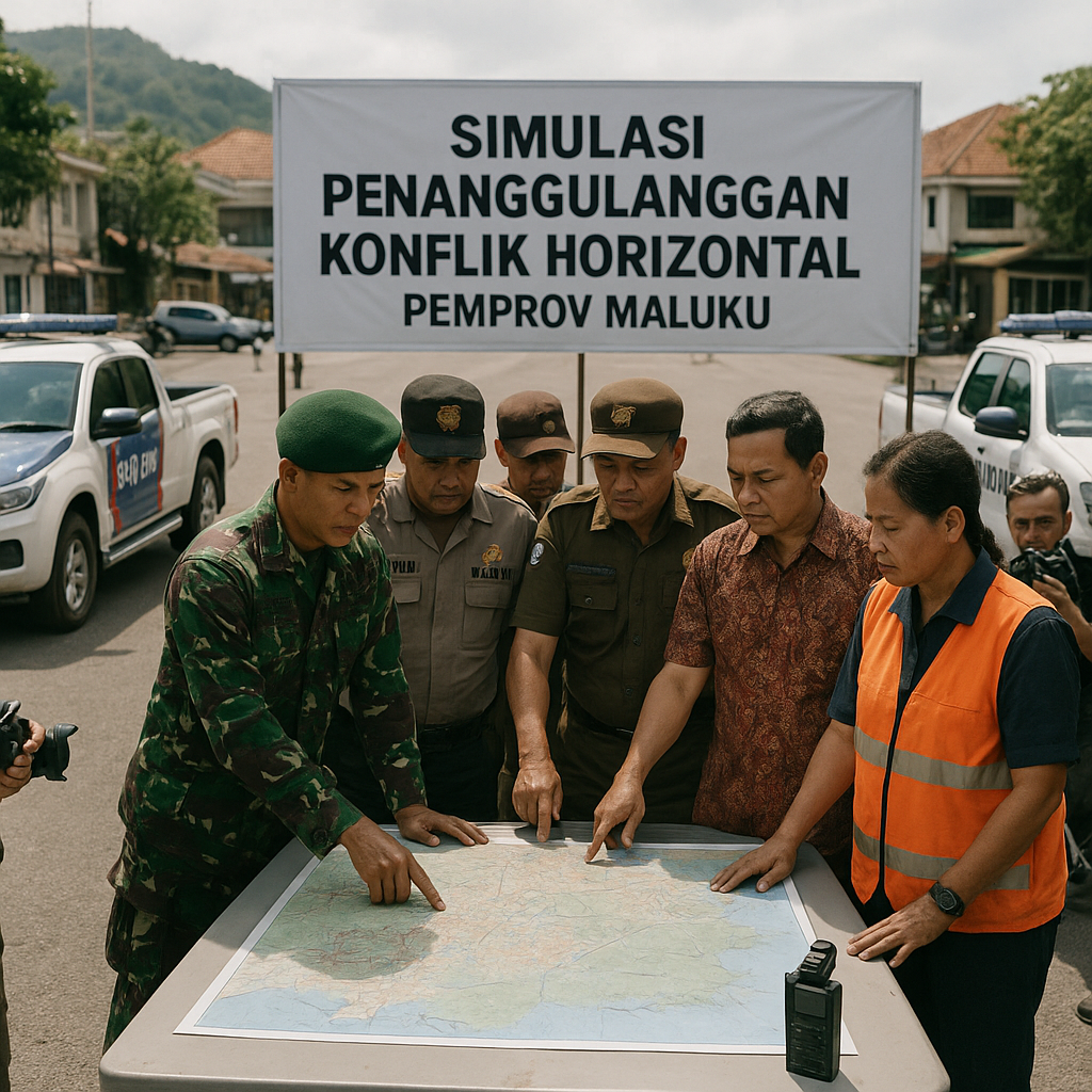 Pemprov Maluku Gelar Simulasi Penanggulangan Konflik Horizontal di Kota Ambon