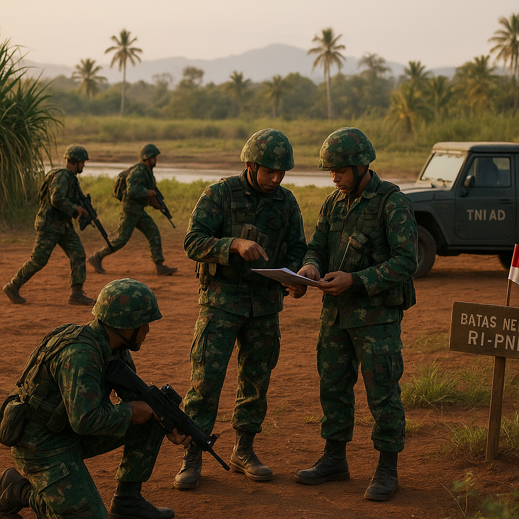 TNI AD Kerahkan Latihan Tempur di Perbatasan RI-PNG Sektor Merauke