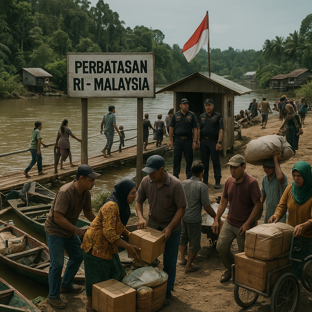 Peningkatan Aktivitas Warga di Perbatasan RI-Malaysia Picu Potensi Konflik Sosial