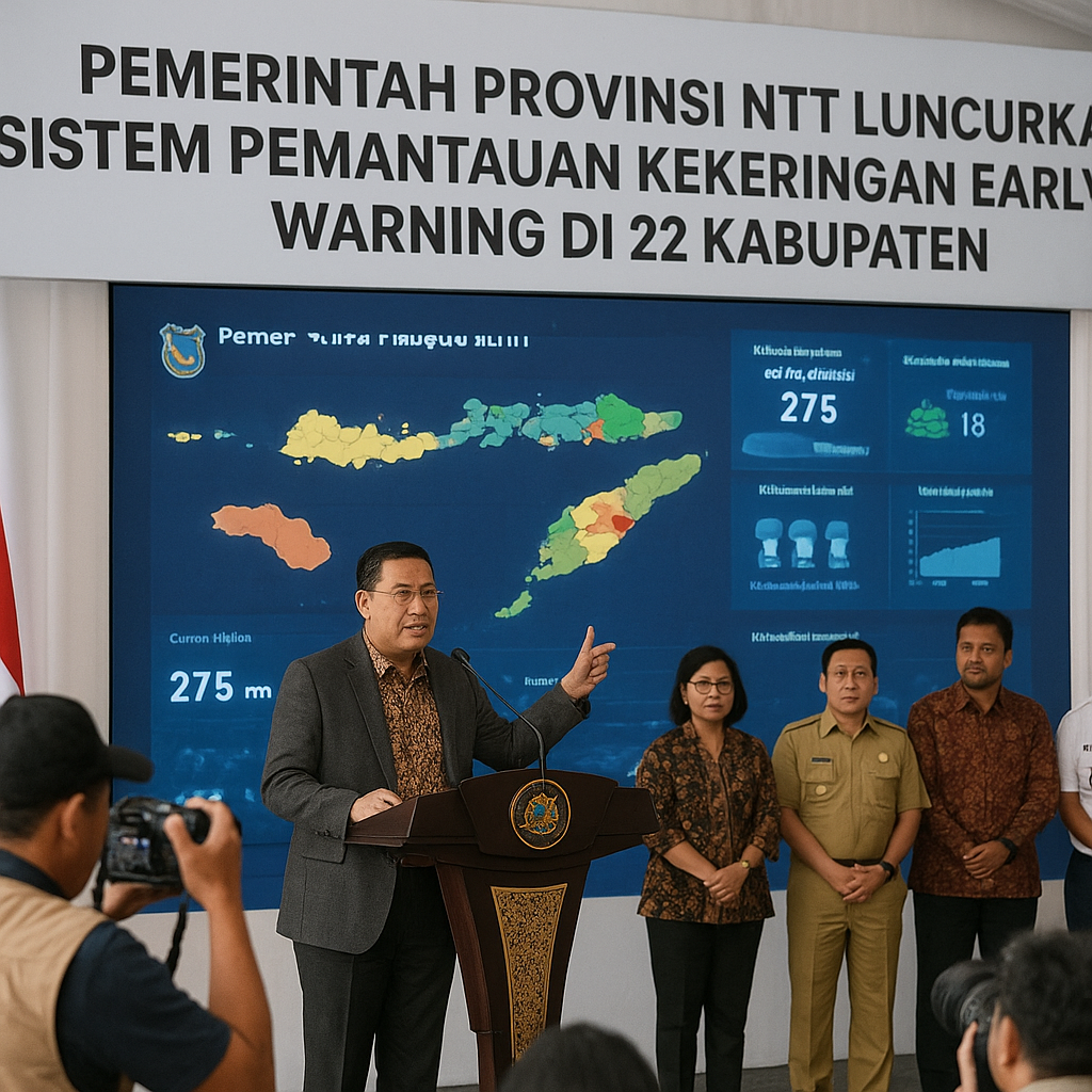 Pemerintah Provinsi NTT Luncurkan Sistem Pemantauan Kekeringan Early Warning di 22 Kabupaten