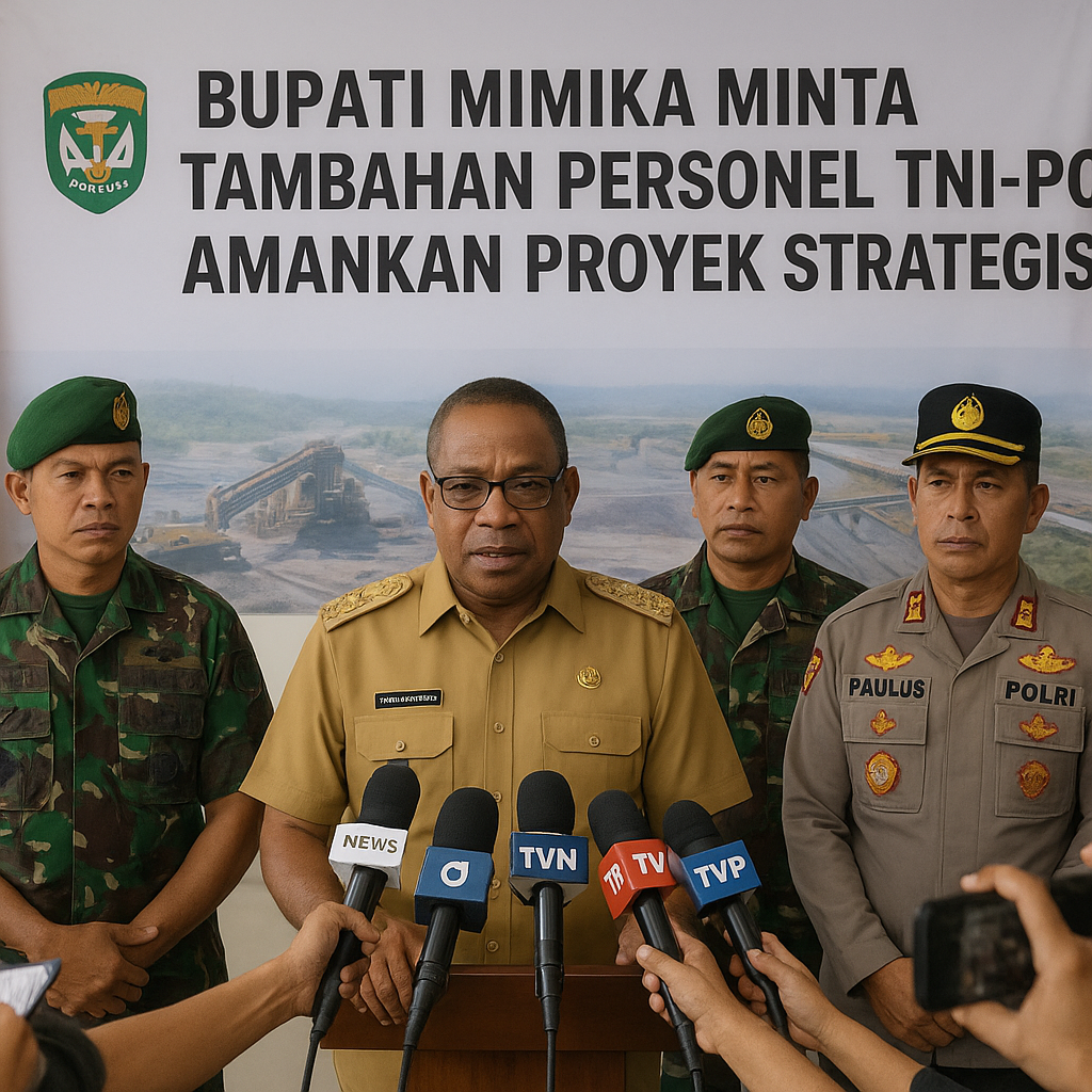 Bupati Mimika Minta Tambahan Personel TNI-Polri Amankan Proyek Strategis