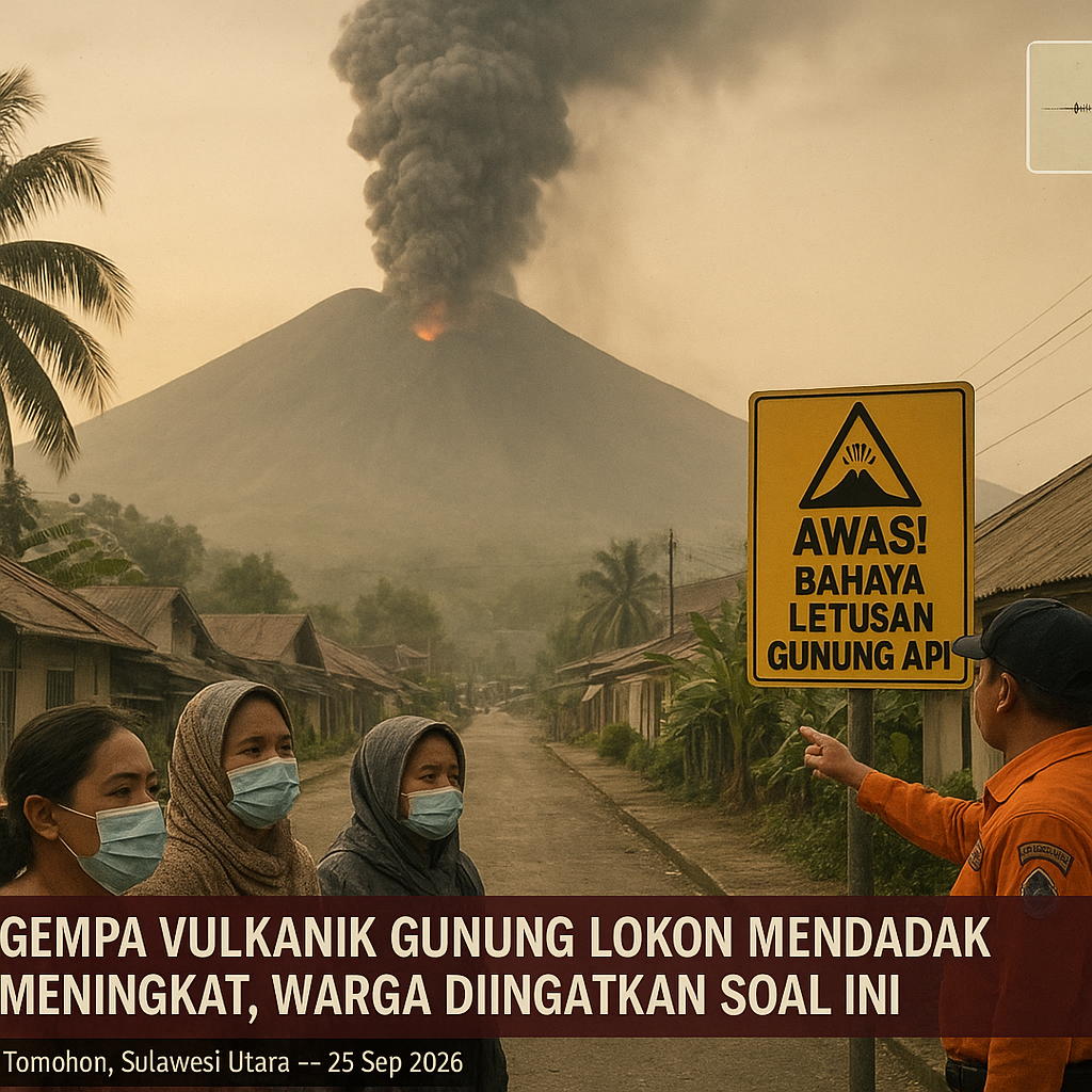 Gempa Vulkanik Gunung Lokon Mendadak Meningkat, Warga Diingatkan Soal Ini