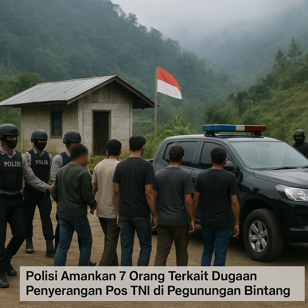 Polisi Amankan 7 Orang Terkait Dugaan Penyerangan Pos TNI di Pegunungan Bintang
