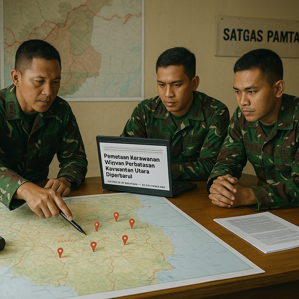 Pemetaan Kerawanan Wilayah Perbatasan Kalimantan Utara Diperbarui, TNI AD Kerahkan Satgas