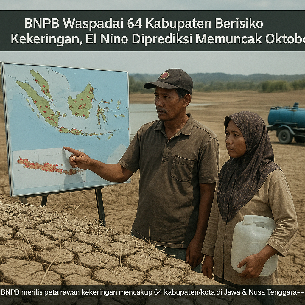 BNPB Waspadai 64 Kabupaten Berisiko Kekeringan, El Nino Diprediksi Memuncak Oktober
