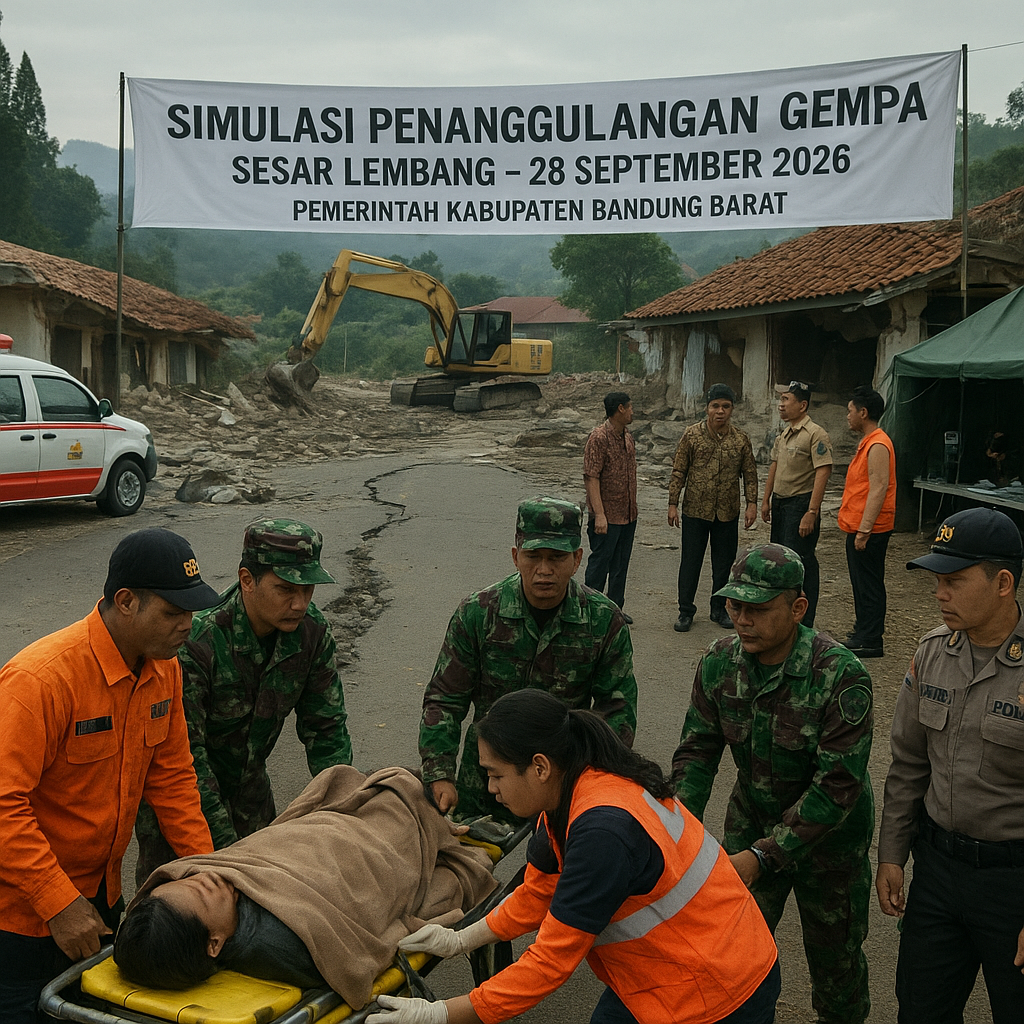 Terapkan Manajemen Risiko Bencana, Pemda Bandung Wilayah Sesar Lembang Diuji Kesiapan