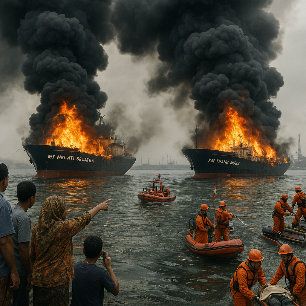 Dua Kapal Terbakar di Perairan Gresik, Kesiapsiagaan Kawasan Industri Dipertanyakan