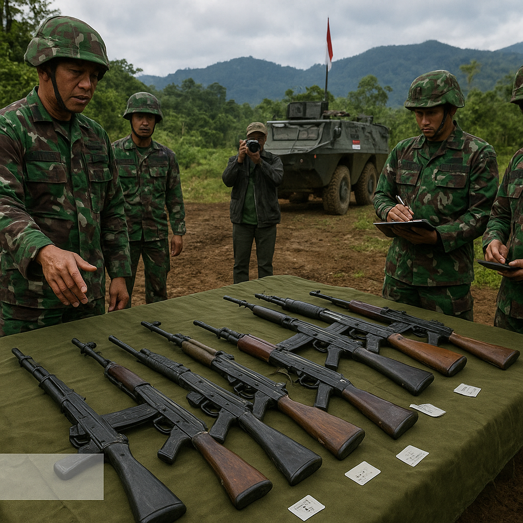 TNI Rebut Delapan Senjata dalam Operasi Penindakan terhadap OPM di Papua