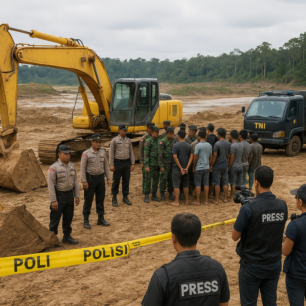 Operasi Penertiban Tambang Ilegal di Kalimantan Timur Melibatkan Polisi dan TNI