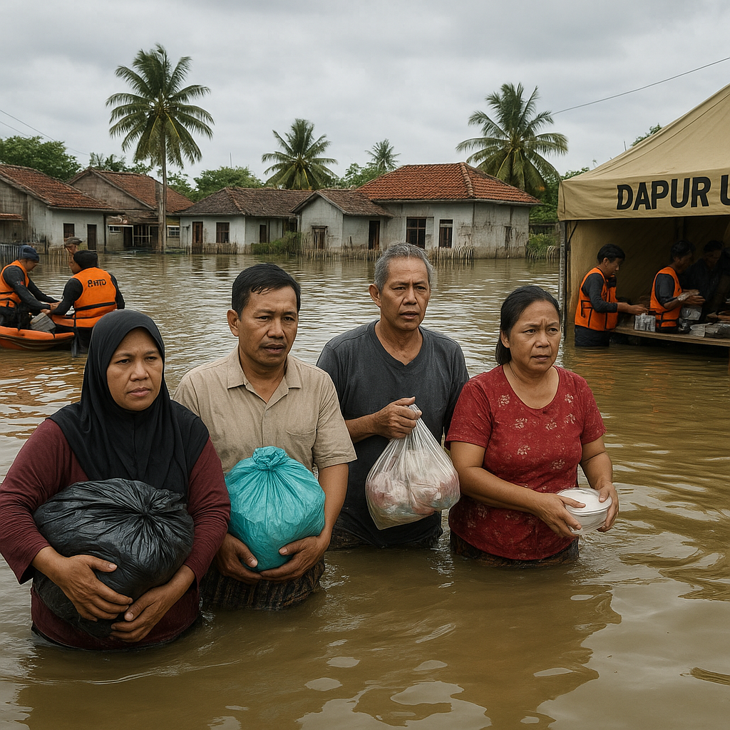Banjir Rob Rendam Ratusan Rumah Warga di Pesisir Demak