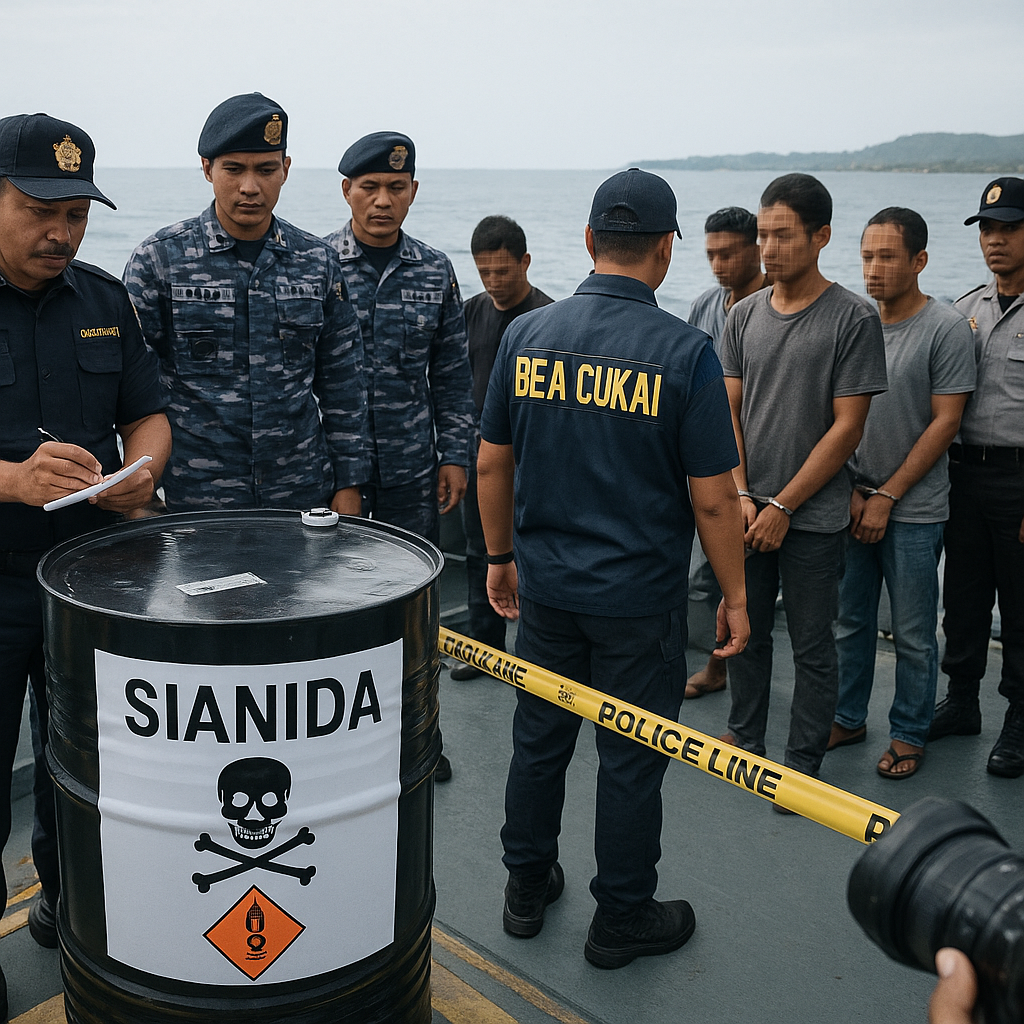 4,1 ton sianida asal Filipina digagalkan di Gorontalo Utara