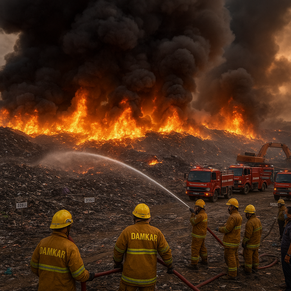 TPA Jatibarang Semarang Terbakar, 10 Hektare Zona 1-3 Dilalap Api Diduga dari Gas Metana