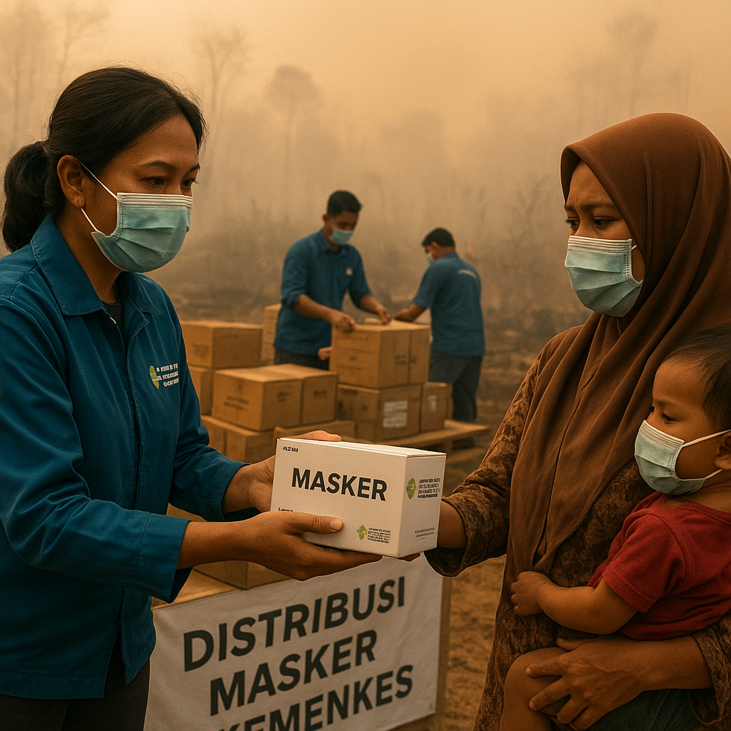 Karhutla Picu Kekhawatiran ISPA, Kemenkes Sebut 5,3 Juta Masker Telah Dibagikan