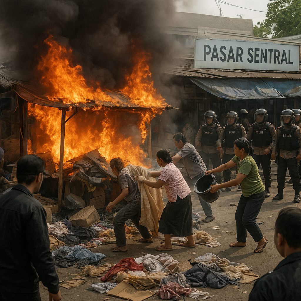 Kerusuhan di Pasar Sentral Makassar Dipicu Sengketa Pedagang dan Preman