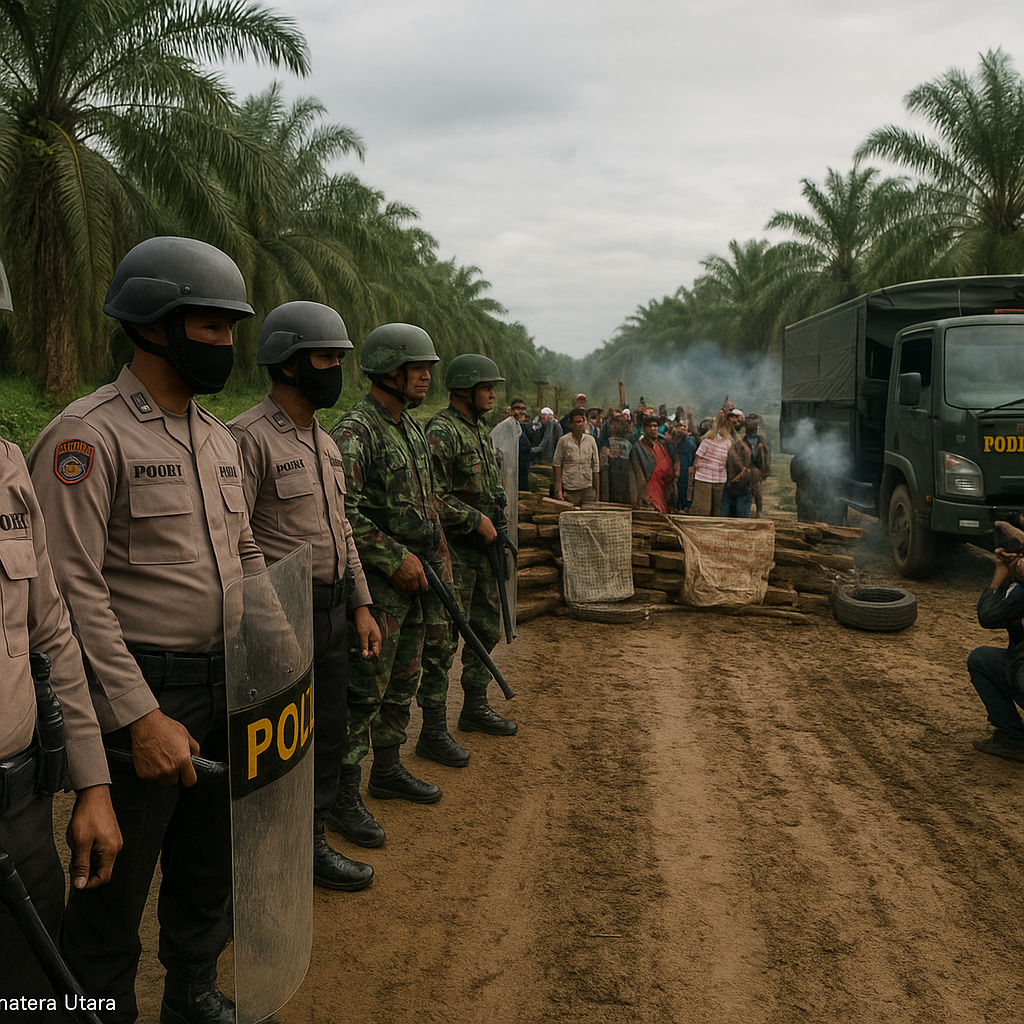 Polisi dan TNI Amankan Sengketa Lahan Perkebunan di Langkat