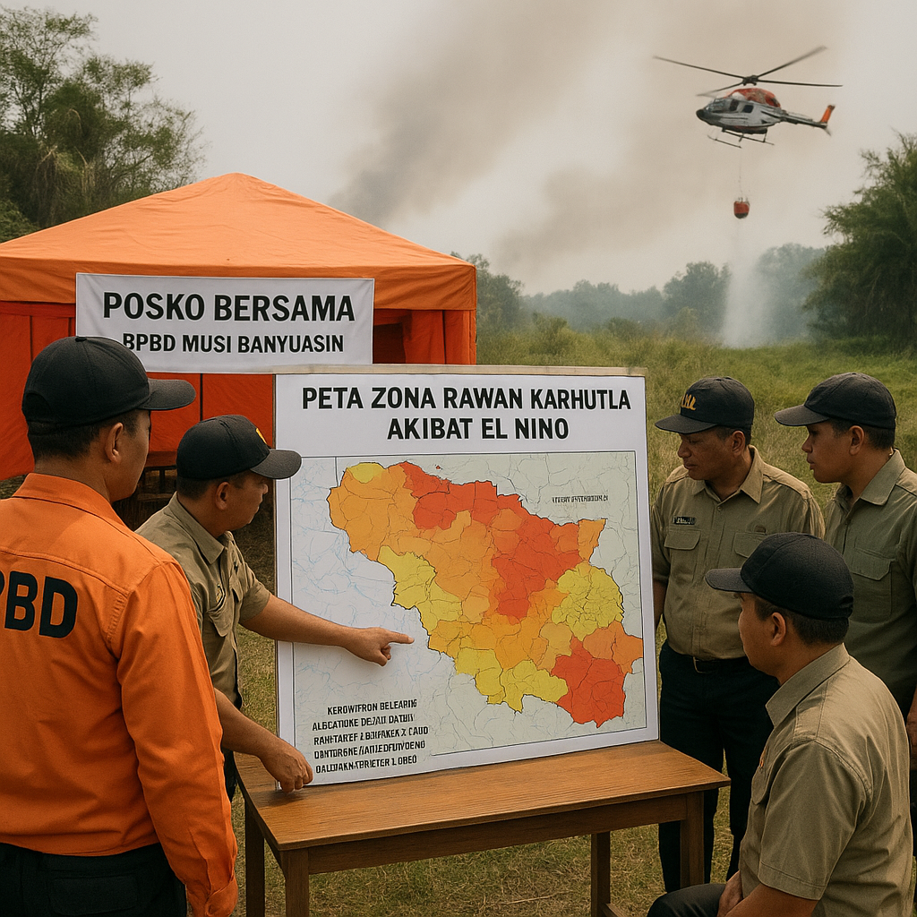 BPBD Musi Banyuasin Petakan Zona Rawan Karhutla Akibat El Nino