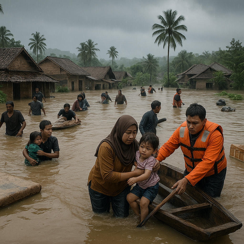 Banjir Melanda Tiga Kecamatan di Kabupaten Pati, Jawa Tengah