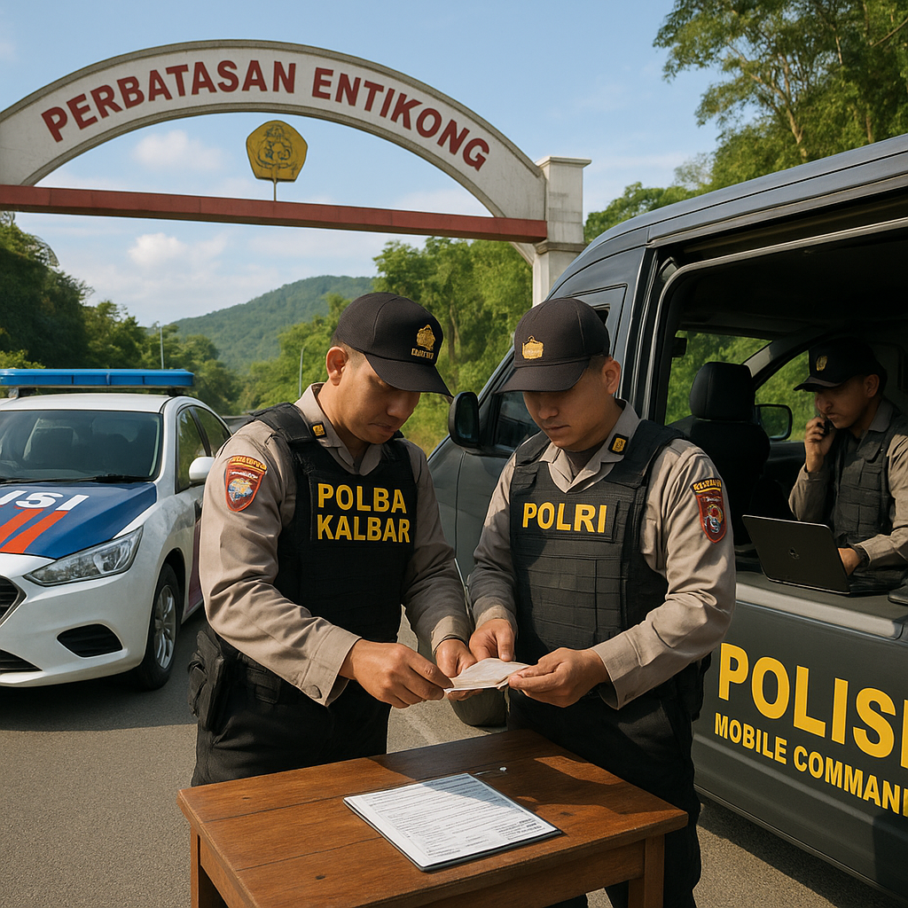 Polda Kalbar Perketat Pengawasan di Perbatasan Entikong Antisipasi Penyebaran Paham Radikal