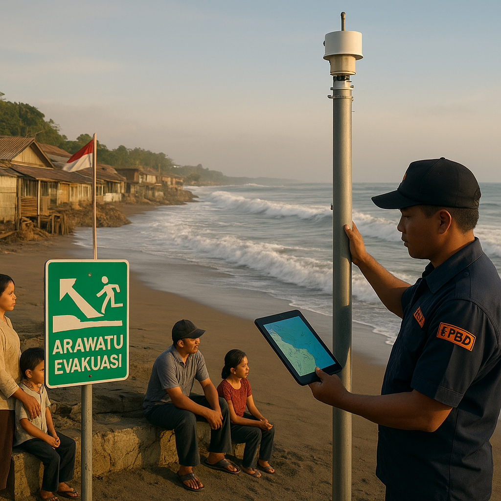 Analisis BPBD: Kerentanan Tsunami di Pesisir Selatan Jawa Meningkat, Perlu Percepatan Early Warning System