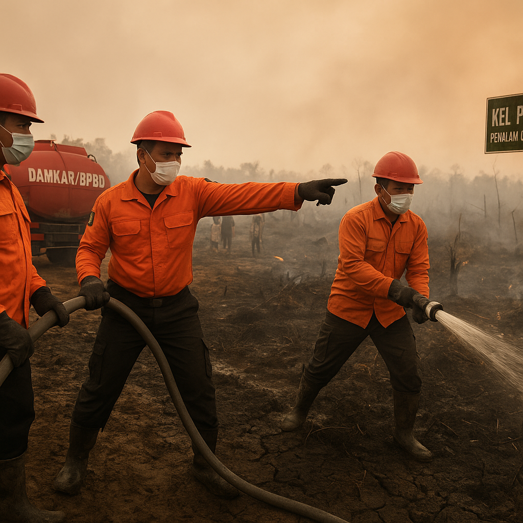 Kebakaran Gambut di Penajam Paser Utara Belum Padam, BPBD Hadapi Kendala Akses Air