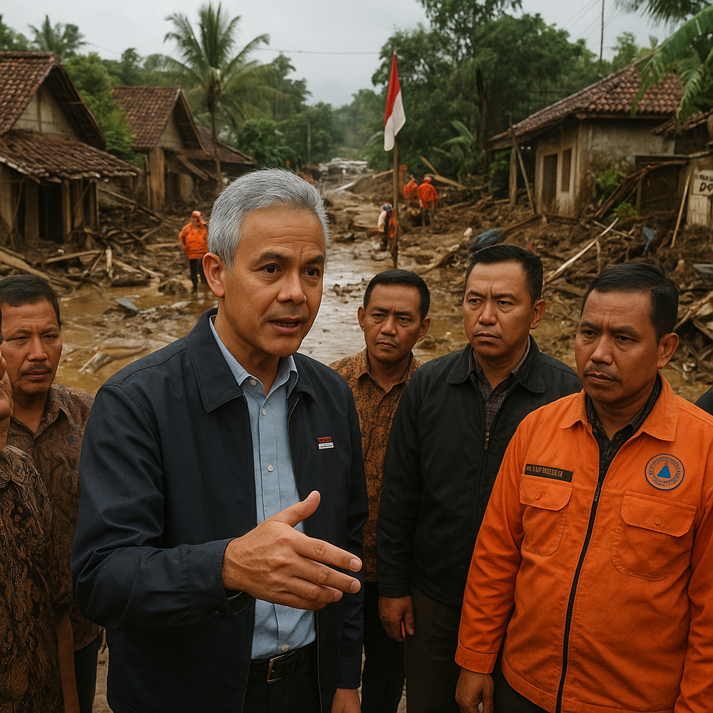 Ganjar Pranowo Tinjau Langsung Lokasi Banjir Bandang di Pacitan, Instruksikan Percepatan Pemulihan