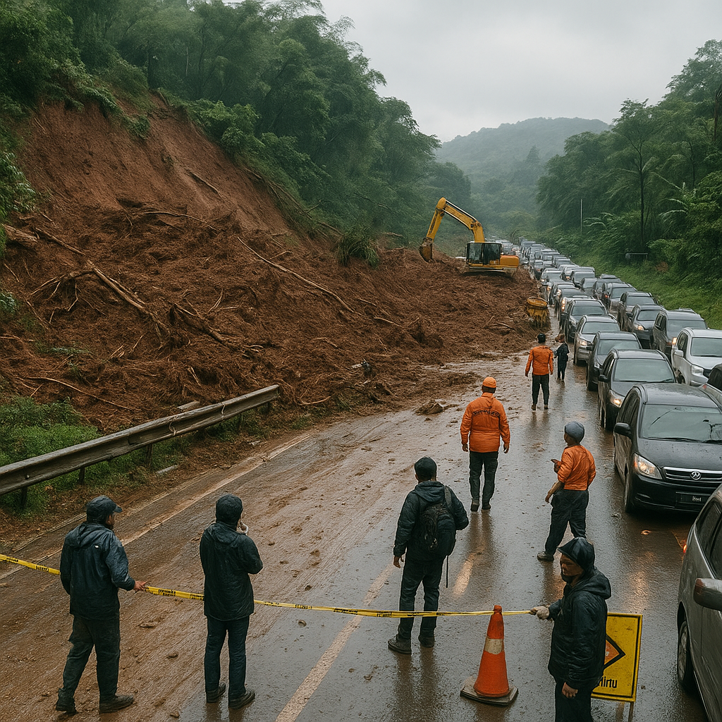 Longsor di Kabupaten Bogor Putuskan Akses Jalan ke 3 Kecamatan